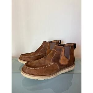 Twisted X 4" Chelsea Wedge Sole Moc Toe Boots men's 14 regular brown leather